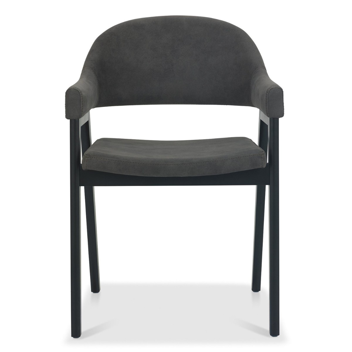 Chambery Weathered Oak Curved Back Dining Chair Grey- 2