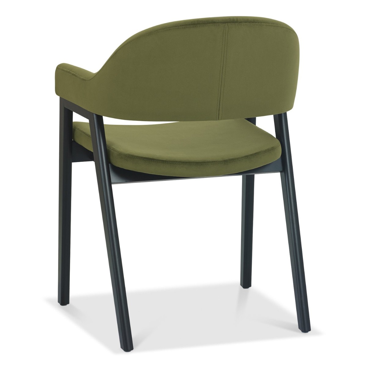 Chambery Weathered Oak Curved Back Dining Chair Green- 3