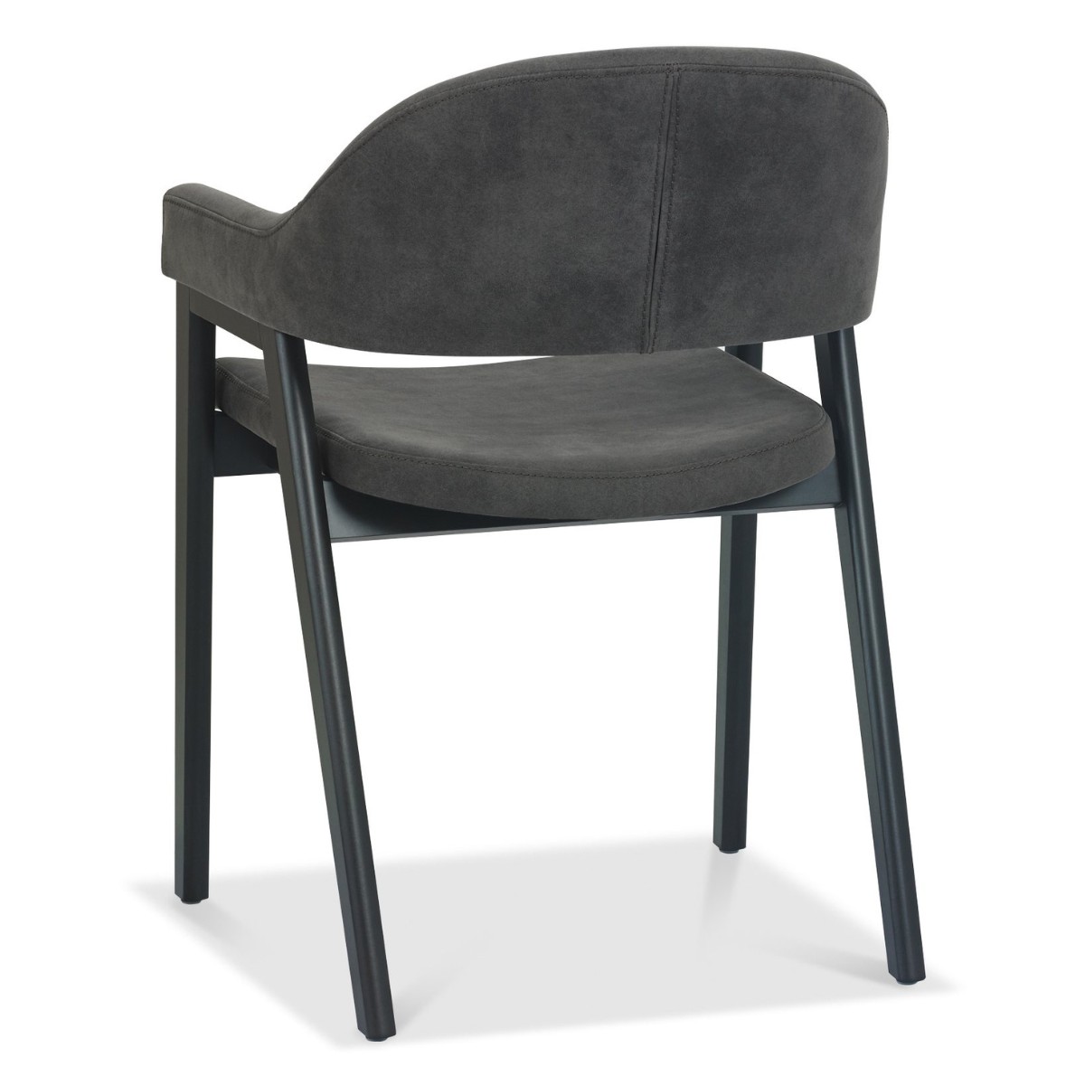 Chambery Weathered Oak Curved Back Dining Chair Grey- 3