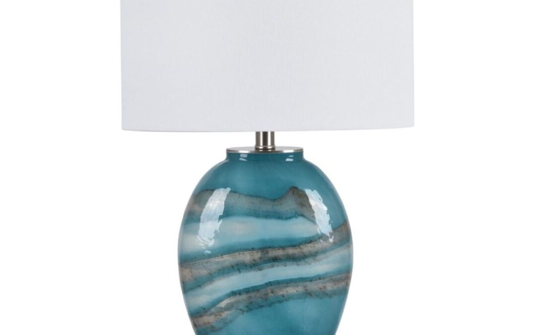 Elise Blue Agate Table Lamp
