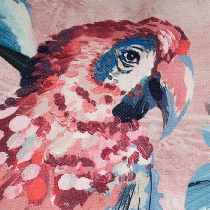 Calypso Blue Parrot Art Cushion - 3