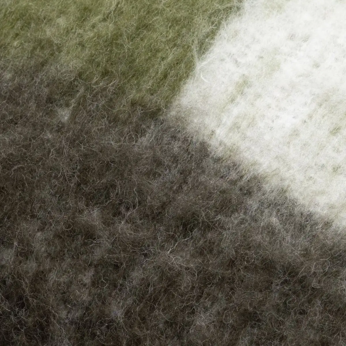 Cara Mohair Wool Cushion Green - 3