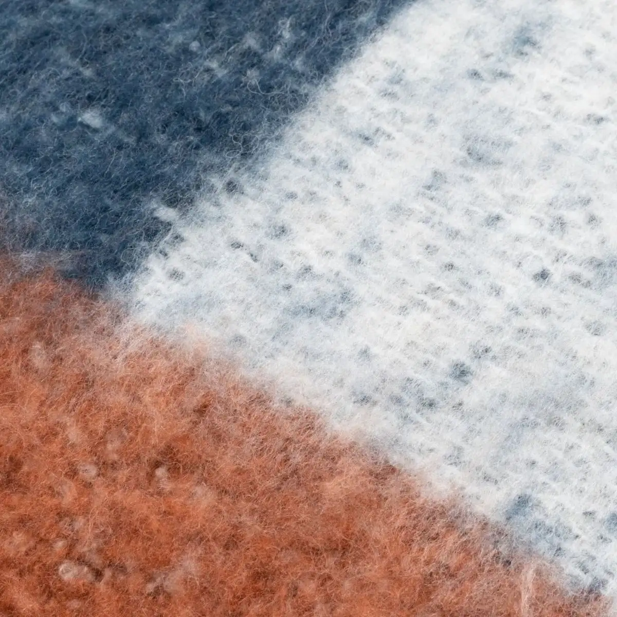Cara Mohair Wool Cushion Orange - 3