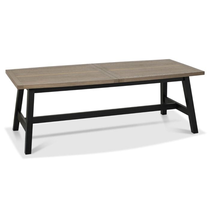 Chambery weathered oak extendable dining table