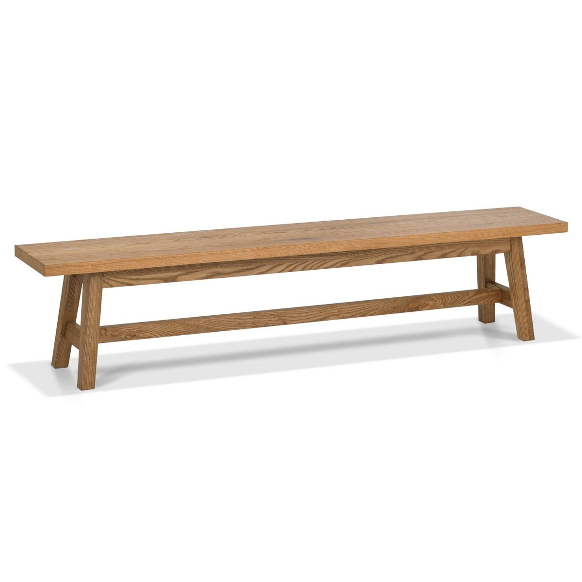 Chambery Rustic Oak Dining Bench - 1