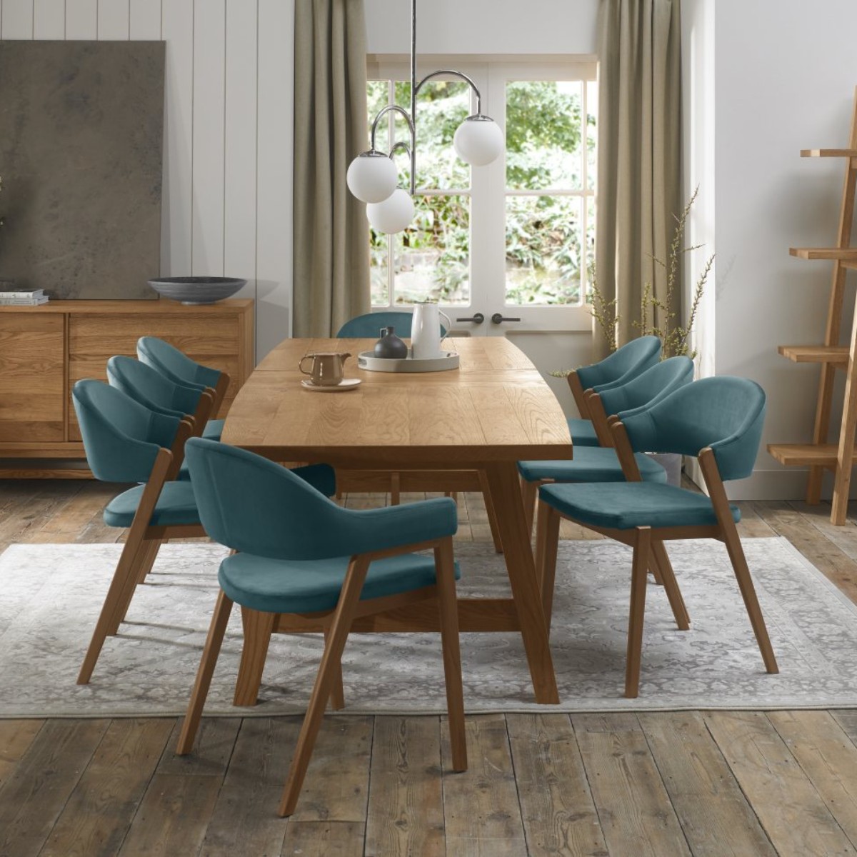 Chambery Rustic Oak Extendable Dining Table - 5