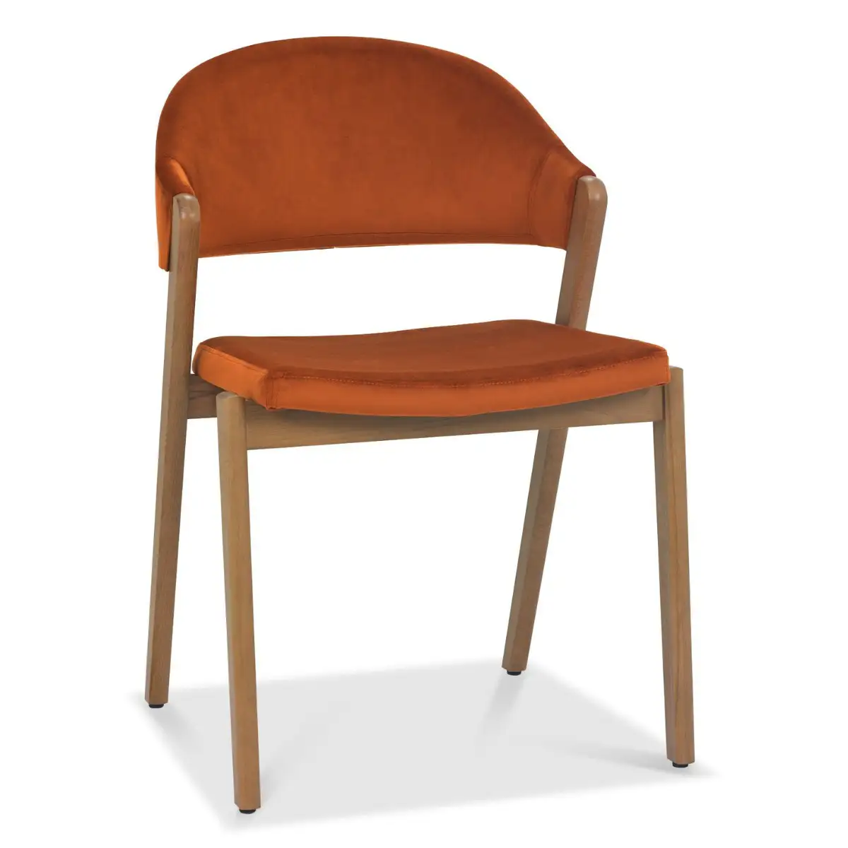 Chambery Rustic Oak carver Dining Chair Orange - 1