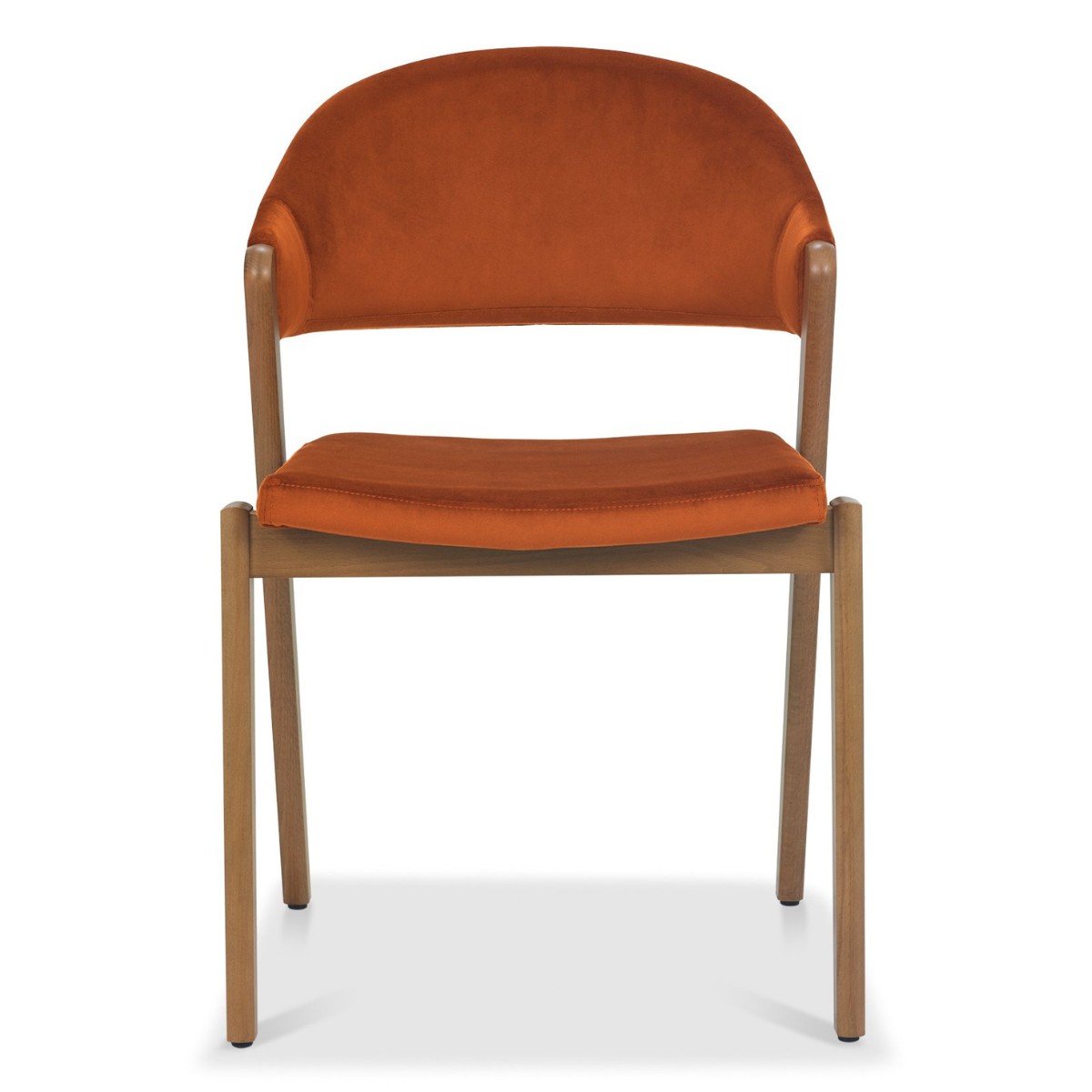 Chambery Rustic Oak Upholstered Dining Chair Orange - 2