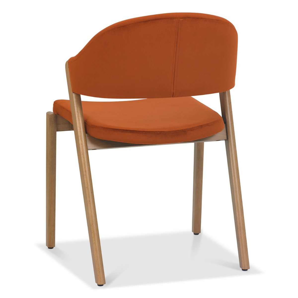 Chambery Rustic Oak Upholstered Dining Chair Orange - 3