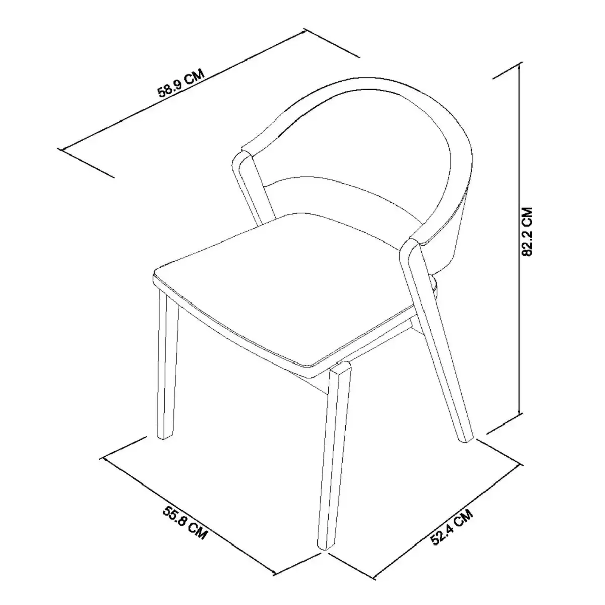 Chambery Rustic Oak Upholstered Dining Chair