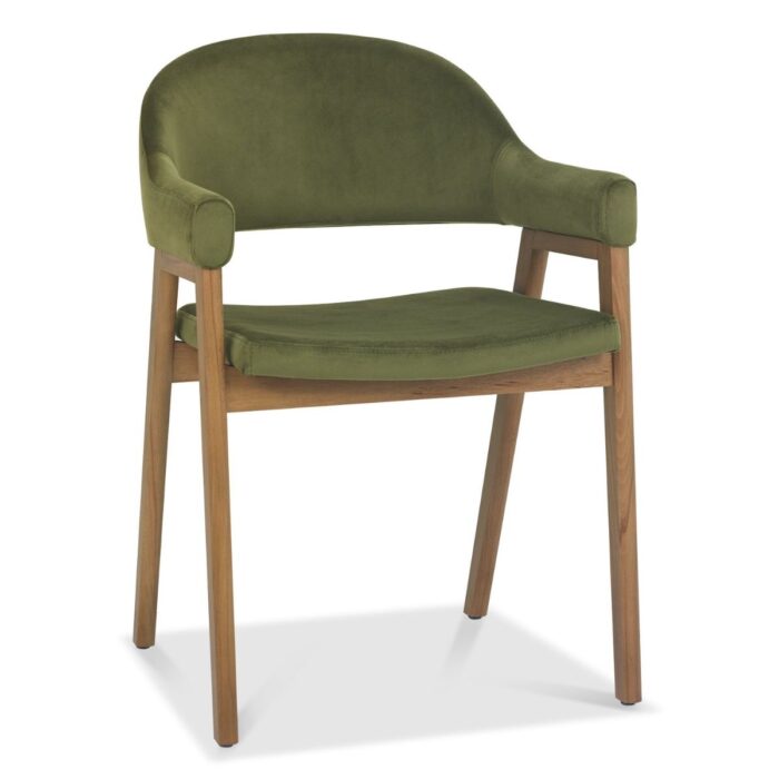 Chambery Velvet Dining Chair Green 1