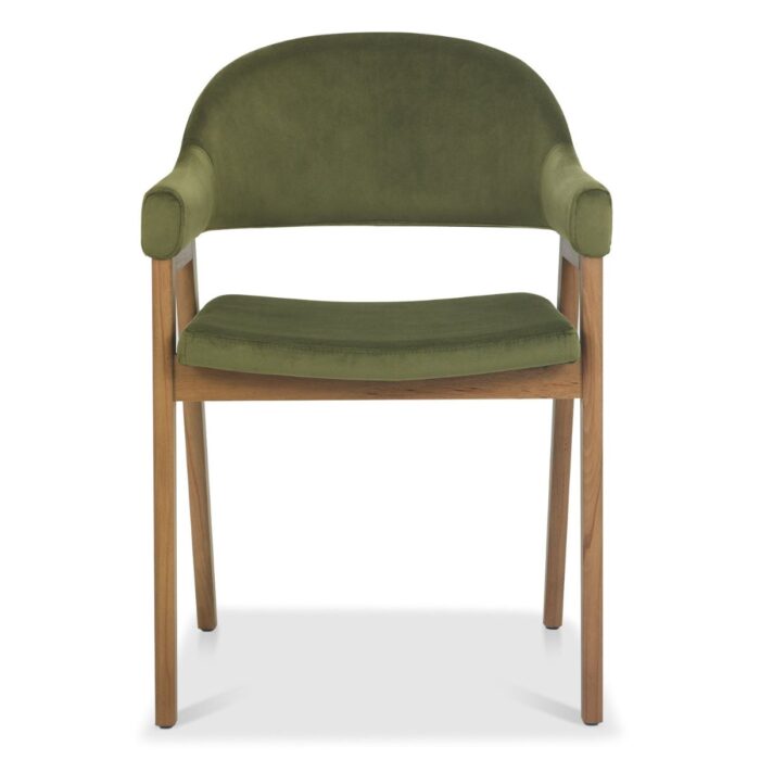 Chambery Velvet Dining Chair Green 2