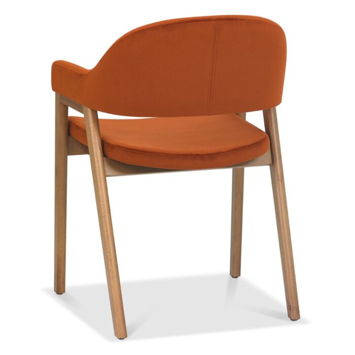 Chambery Velvet Dining Chair Orange 3