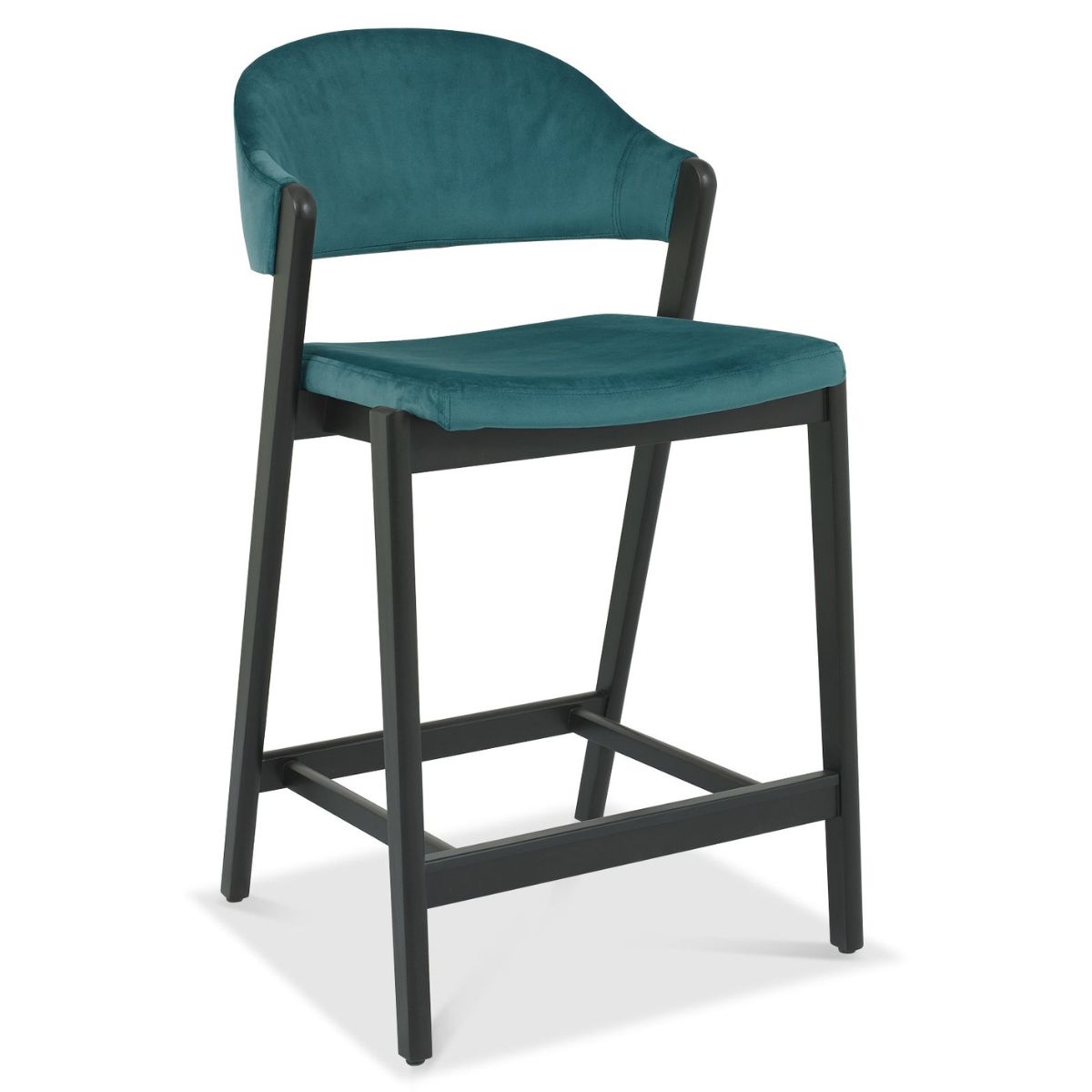 Chambery retro velvet bar stool