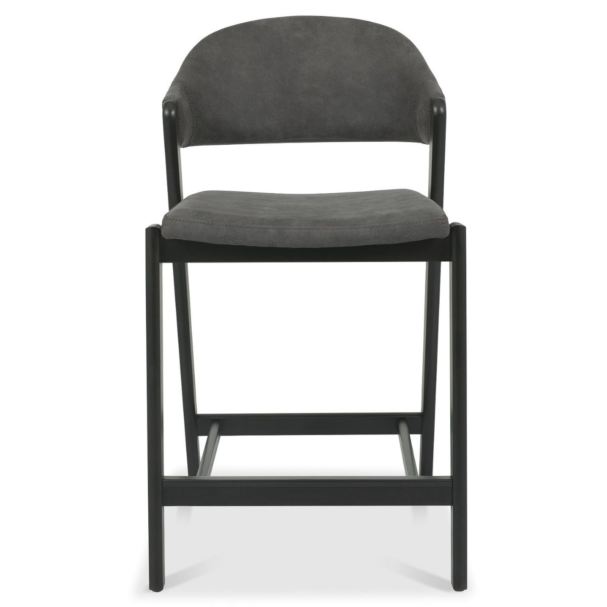 Chambery Weathered Oak Bar Stool Dark Grey - 2