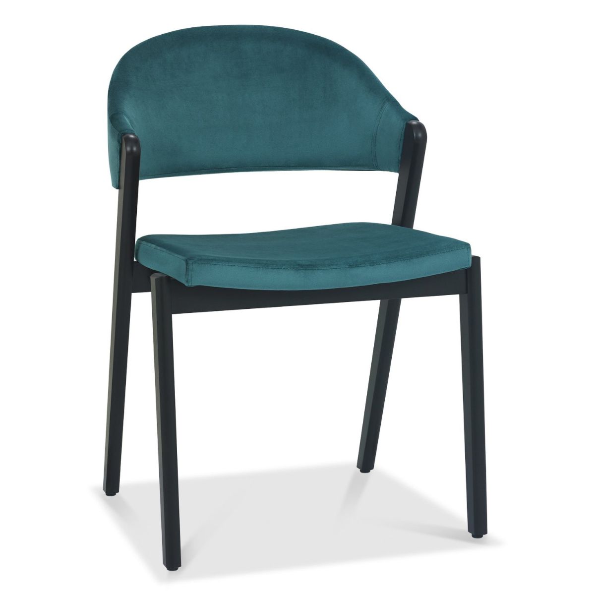 Chambery Retro Velvet Dining Chair Blue - 1