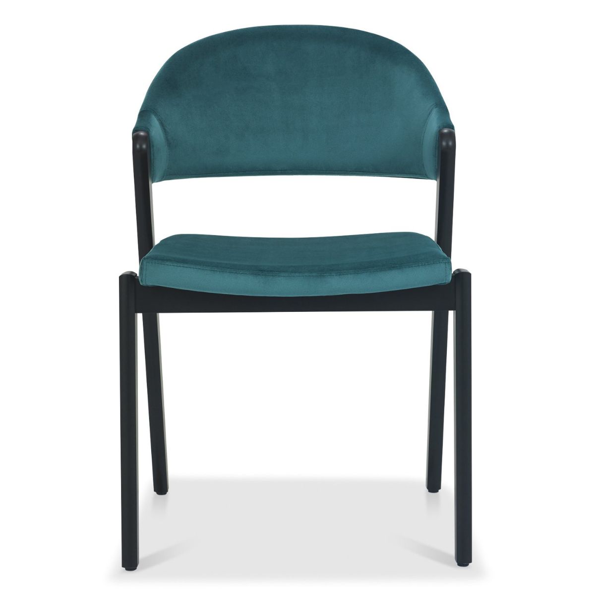 Chambery Weathered Oak Curved Back Dining Chair Blue - 2