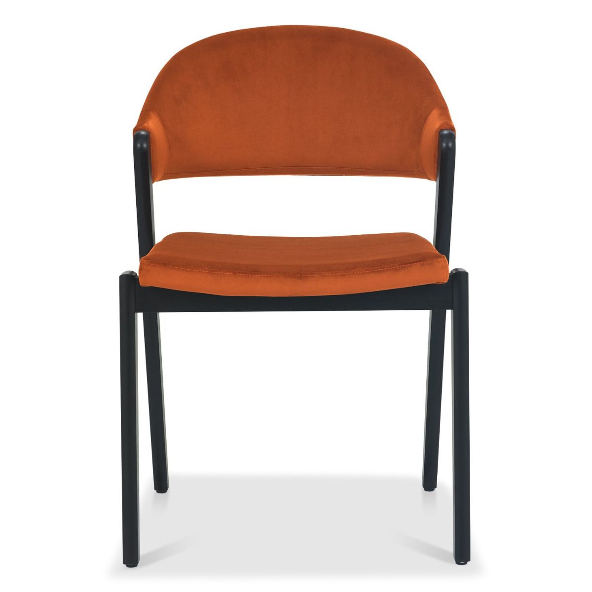 Chambery Weathered Oak Curved Back Dining Chair Orange - 2