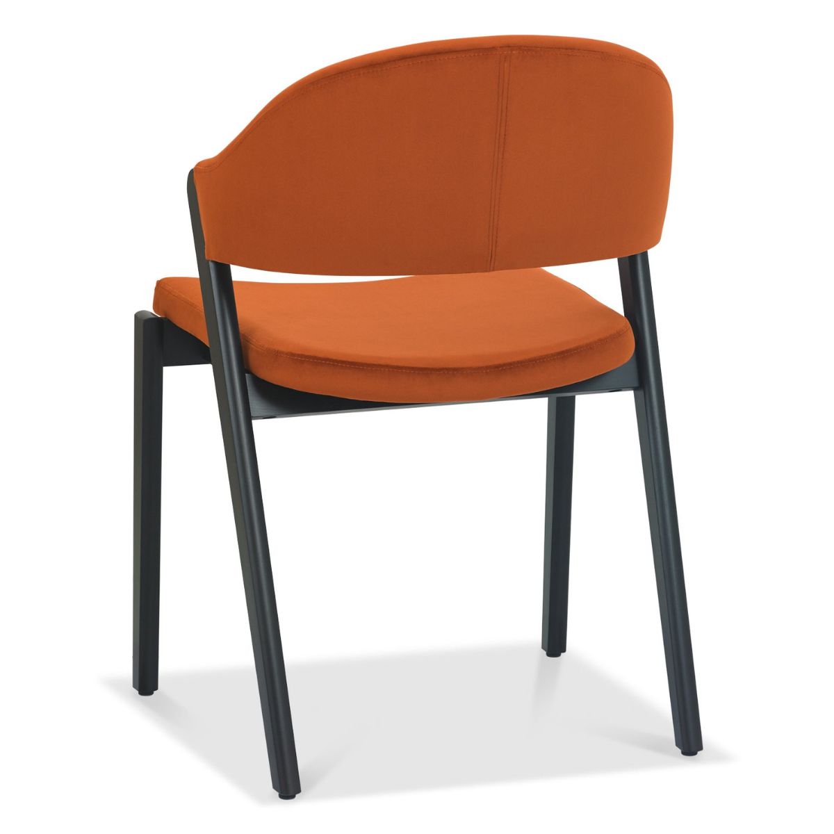 Chambery Weathered Oak Curved Back Dining Chair Orange - 3