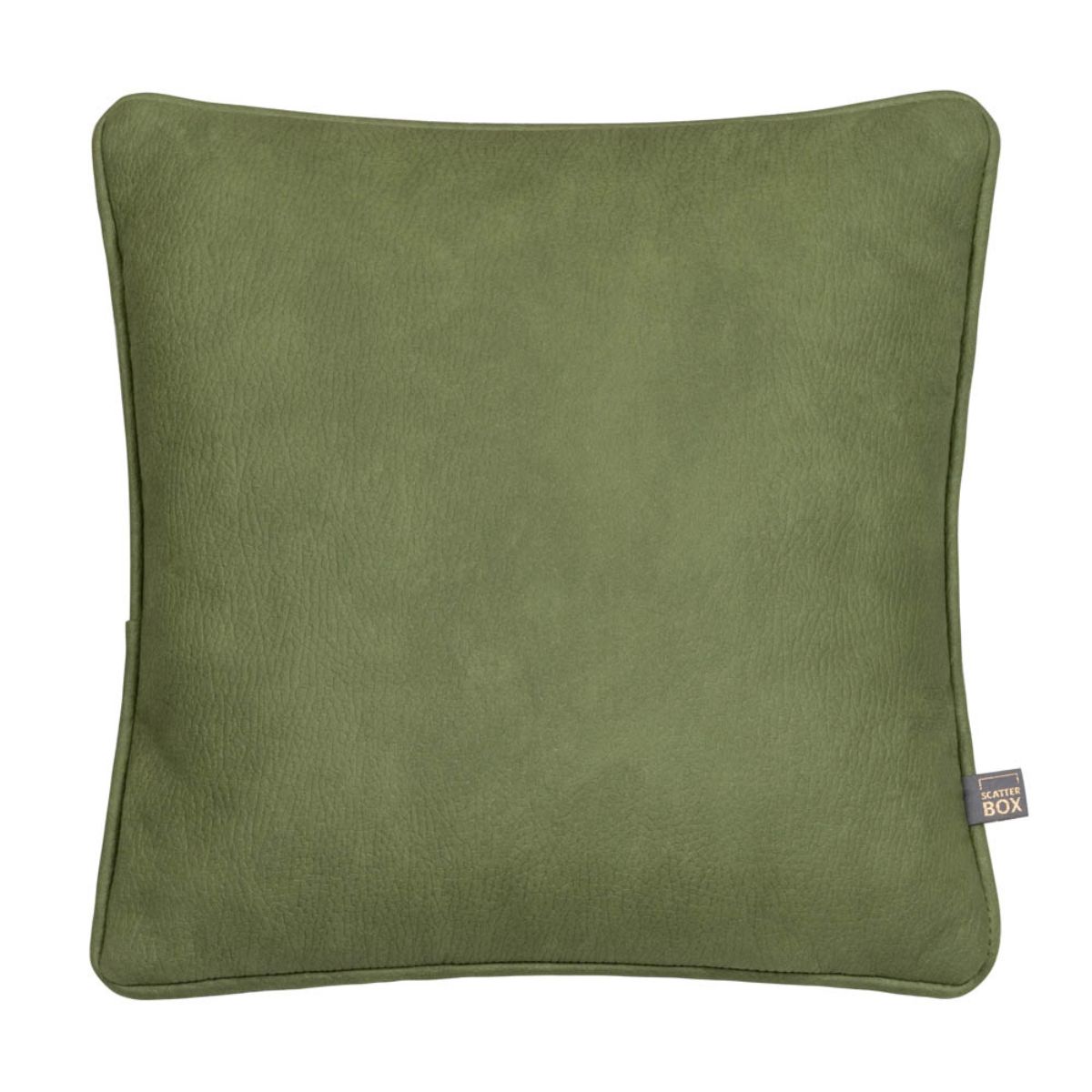 Chloe Leather Cushion Green - 1