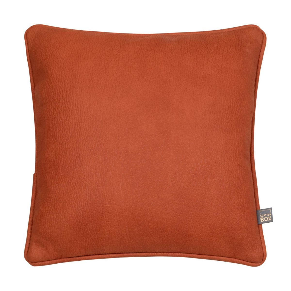 Chloe Leather Cushion Orange - 1
