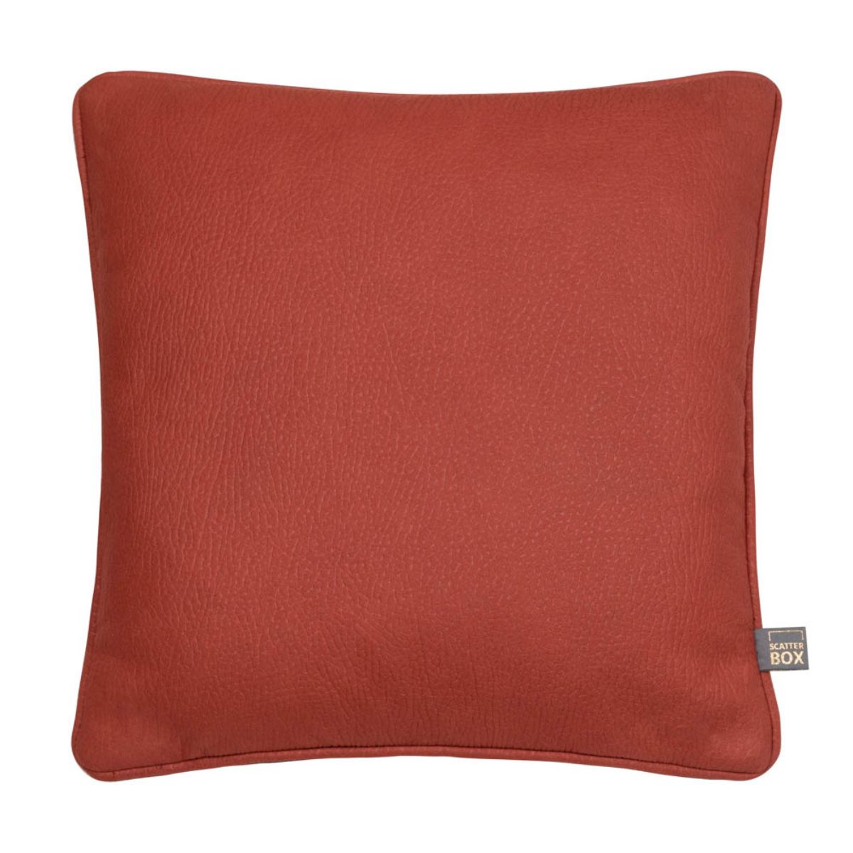 Chloe Leather Cushion Red - 1