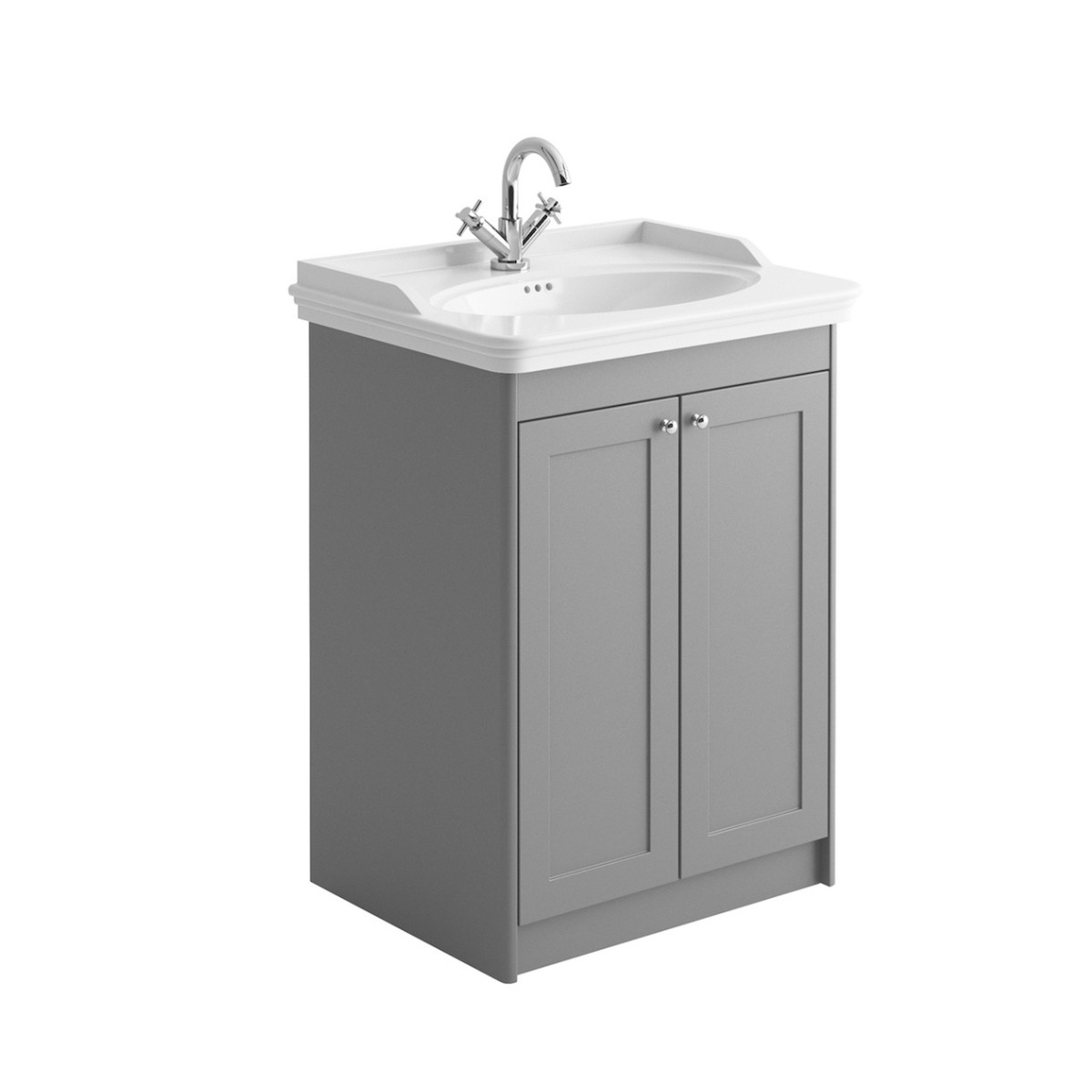 Classica 600 Grey Vanity Cabinet and Basin set - 1
