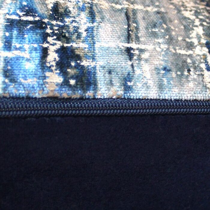 Comino Blue Abstract Metallic Cushion - 5