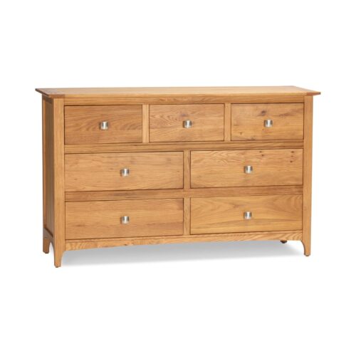 Oak Wide Chest of Drawers