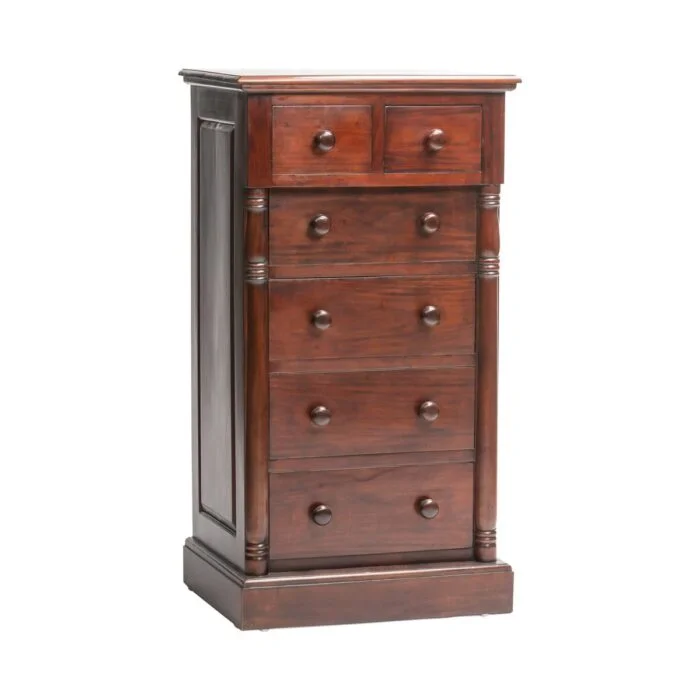 Mahogany tall store chest of drawers