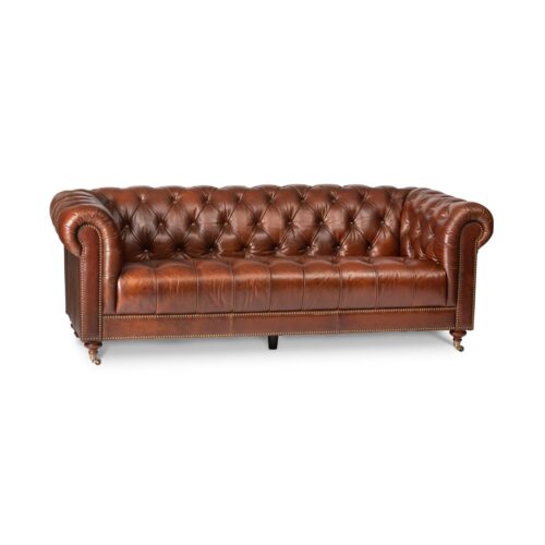 Leather Chesterfield 3 Seater Sofa