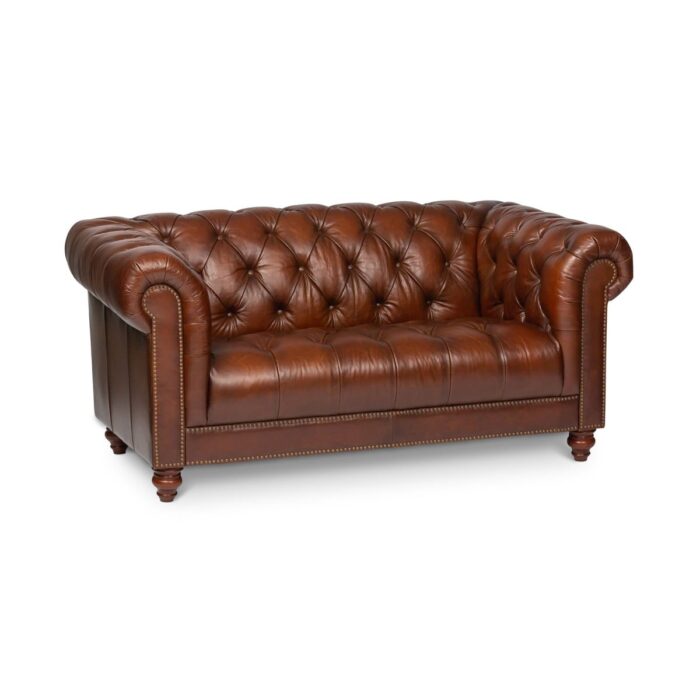 Leather Chesterfield 2 Seater Sofa