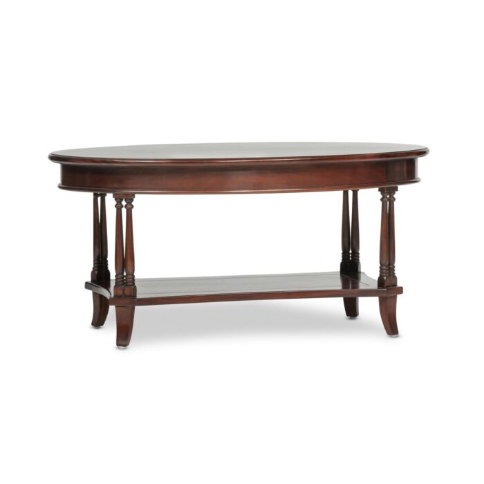 Oval Coffee Table with Shelf