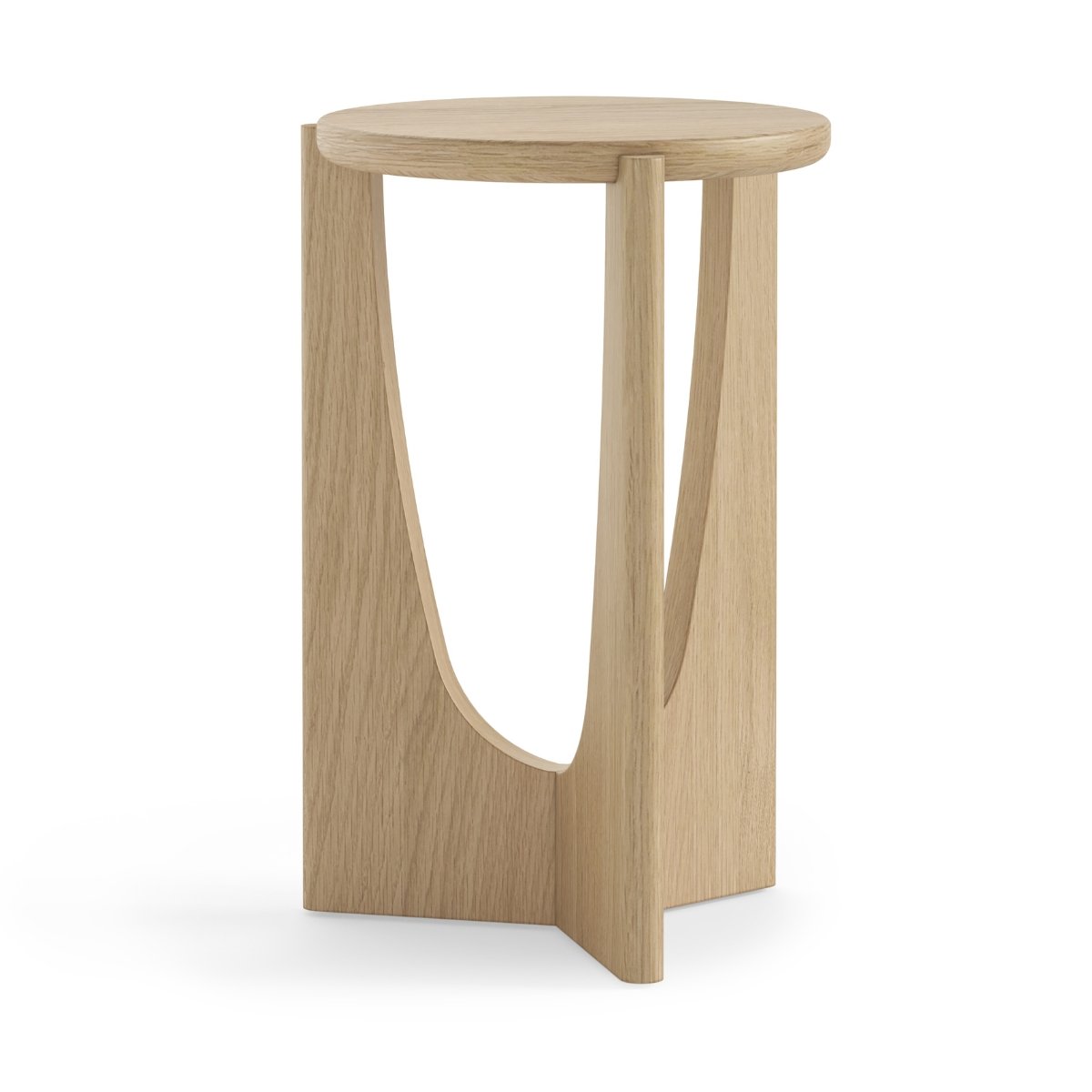 Cordelia Contemporary Oak Side Table - 1