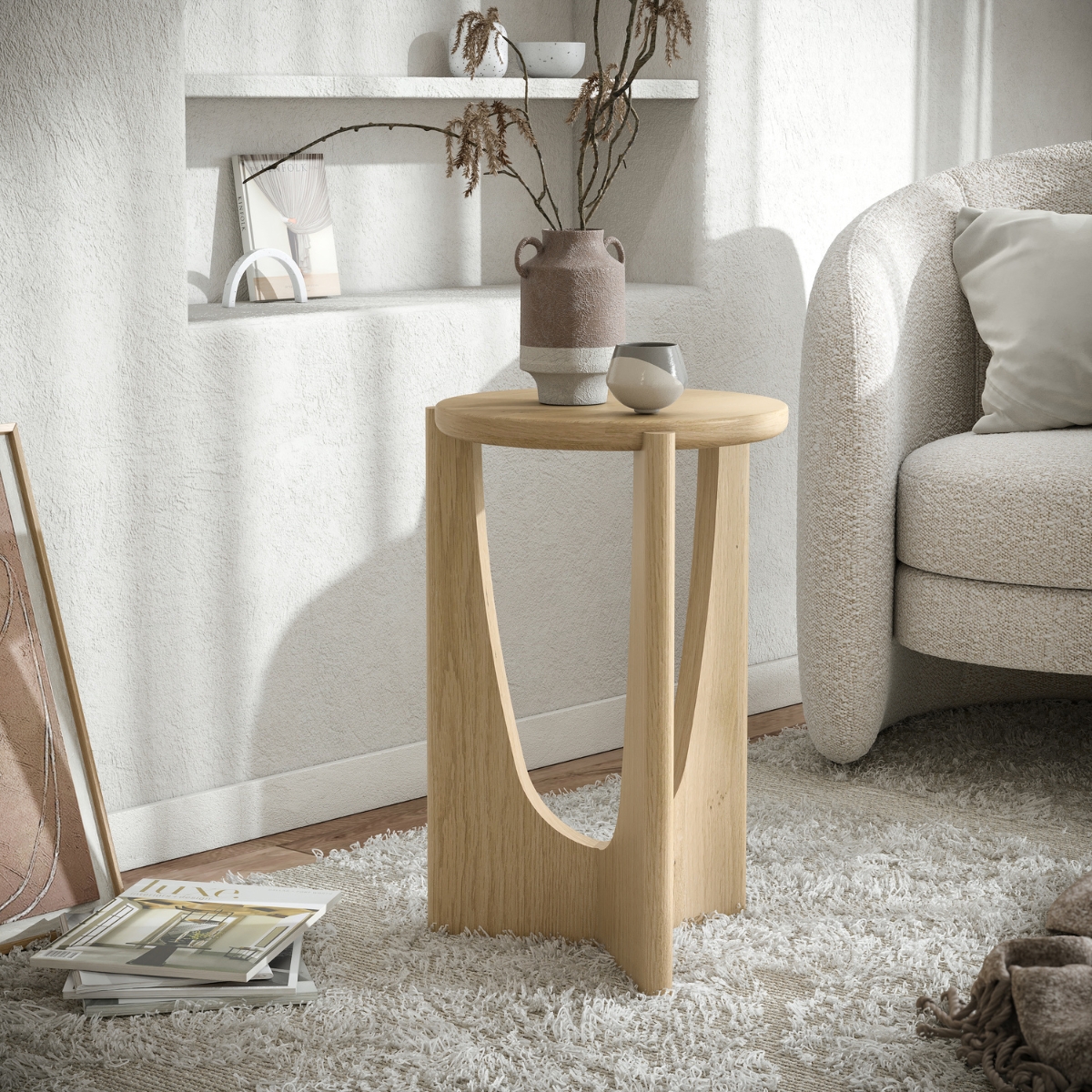 Cordelia Oak Side Table - 2