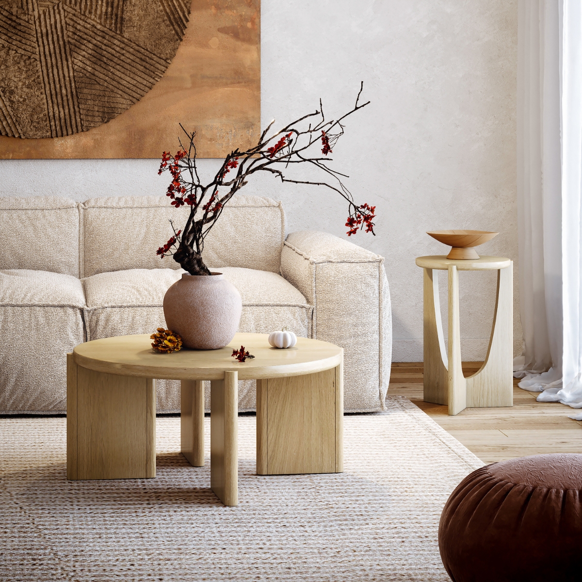 Cordelia Oak Side Table - 3