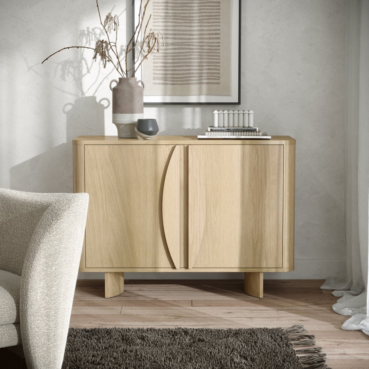 Cordelia Small Oak Sideboard - 2