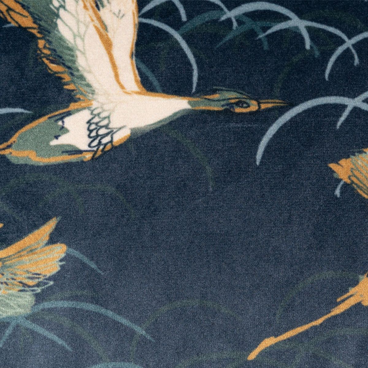 Crane Blue Bird Print Cushion - 3