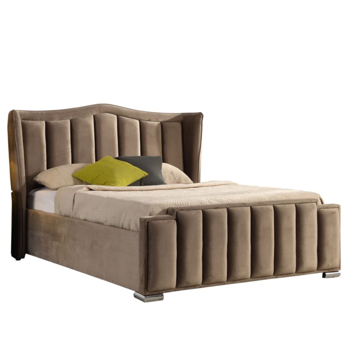 Cullen Velvet Bed with Storage