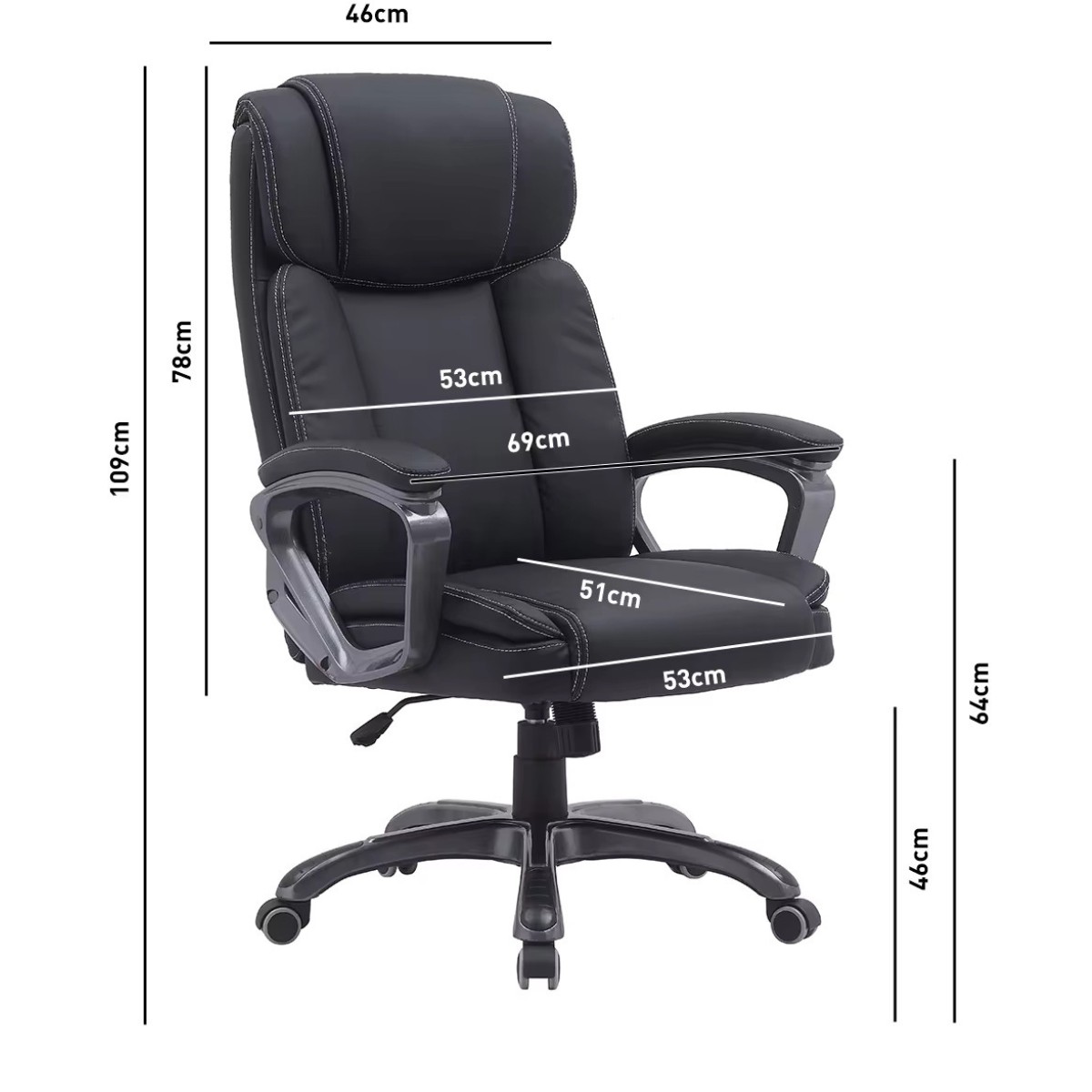 Davern Black Office Chair - 5