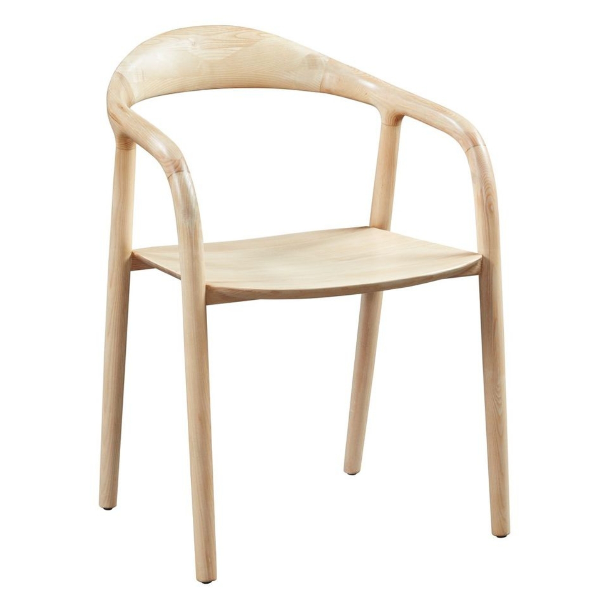Daxton Curved Dining Chair Whitewash - 1