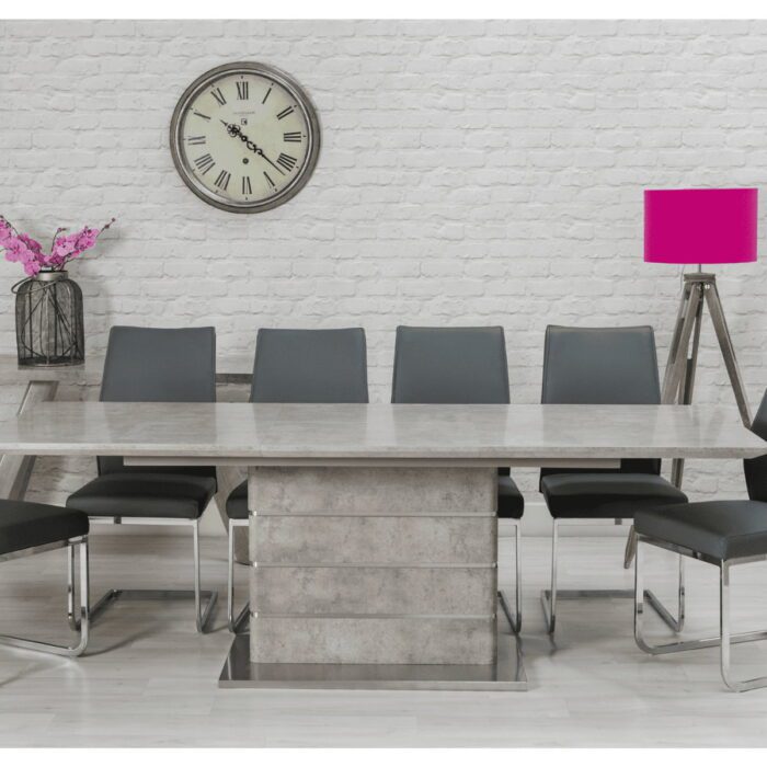Denny Concrete Effect Dining Table - 6