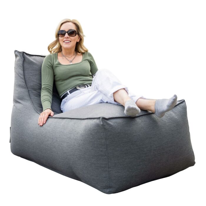 Grey Outdoor Bean Bag Lounge Chair