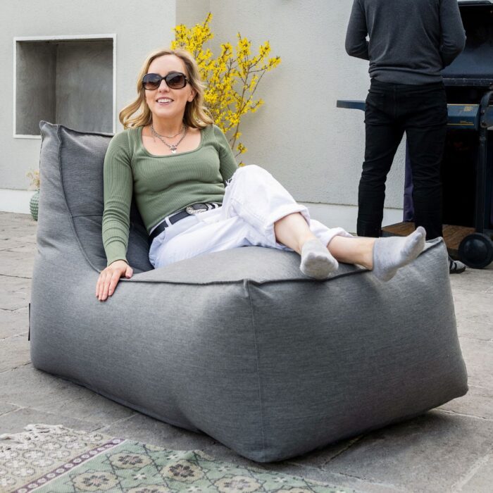 ELODLO-GY - Grey Outdoor Bean Bag Lounge Chair - 2