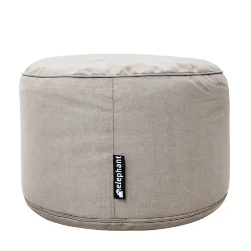 ELOFFS-CR - Cream Outdoor Pouffe Footstool - 1