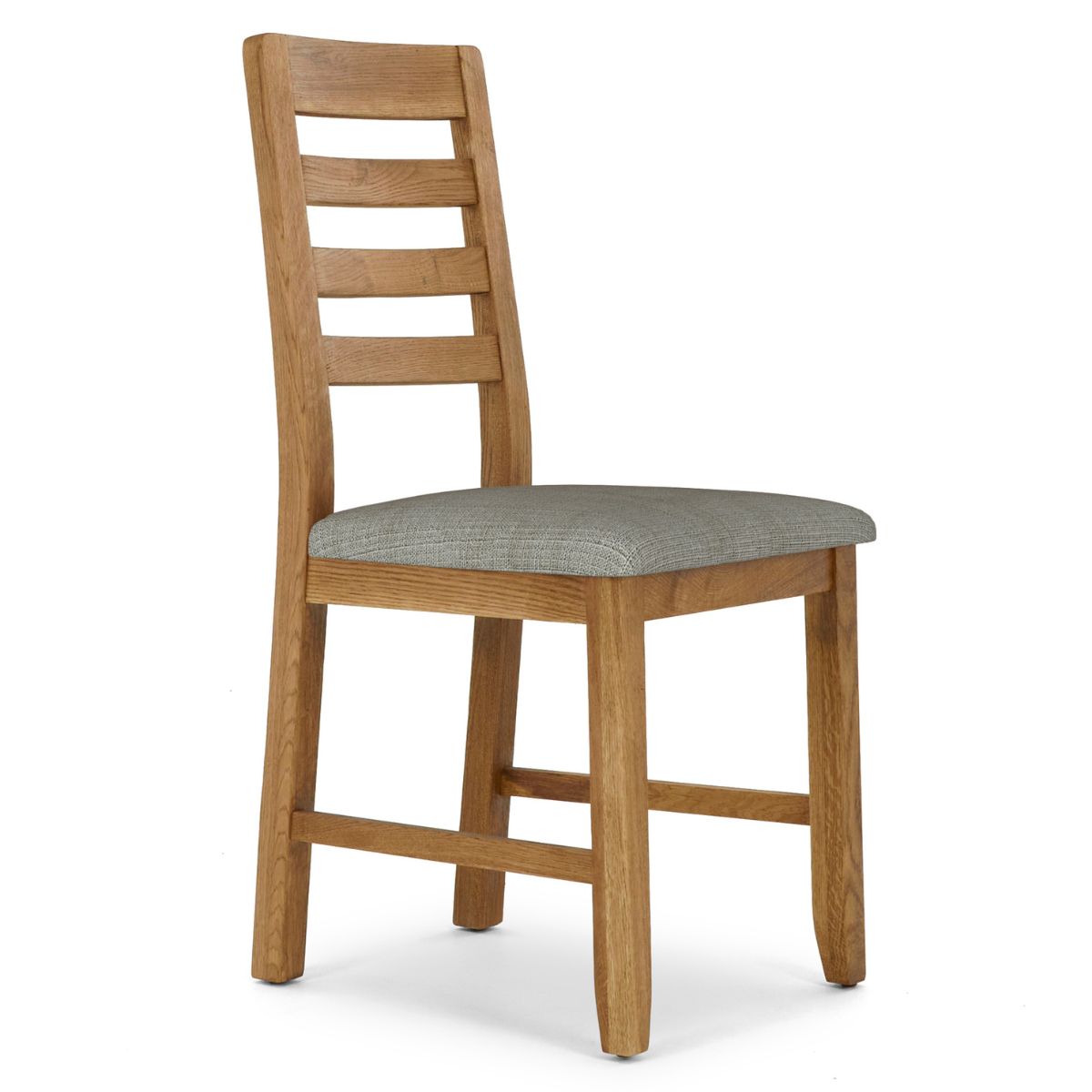 Eileen Slatted Oak Dining Chair Grey - 1