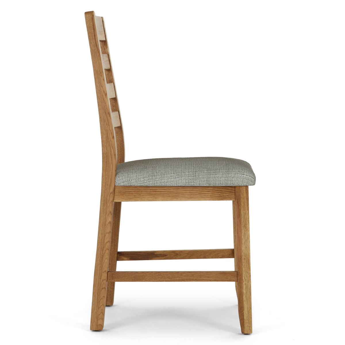 Eileen Slatted Oak Dining Chair Grey - 3