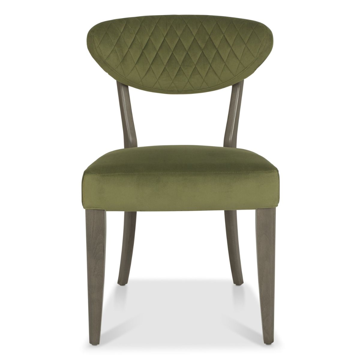 Elliot Fumed Oak Dining Chair Green - 2