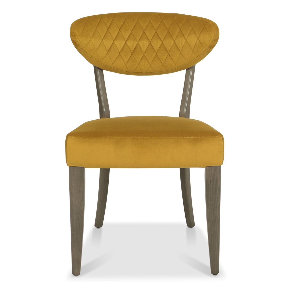 Elliot Fumed Oak Dining Chair Yellow - 2