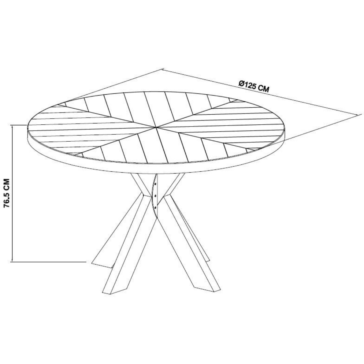 Elliot Fumed Oak Round Dining Table - 6